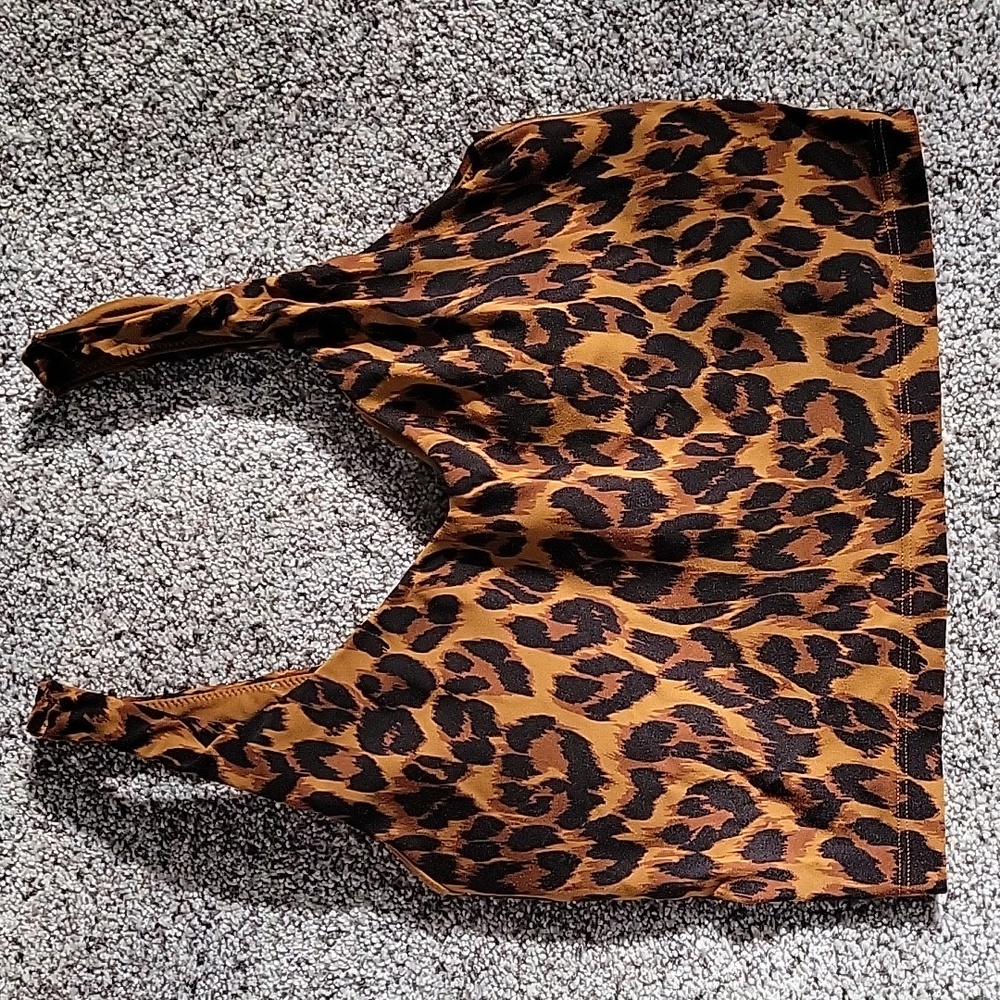 Aerie cheetah real me longline sports bra
